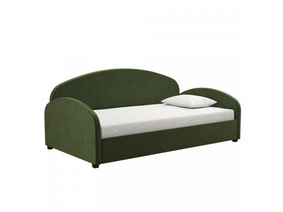 Moon Upholstered Twin Daybed - Olive Green Velvet