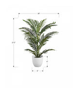 28" Palm Tree With 6" White Pot - Green