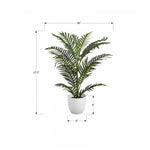 28" Palm Tree With 6" White Pot - Green