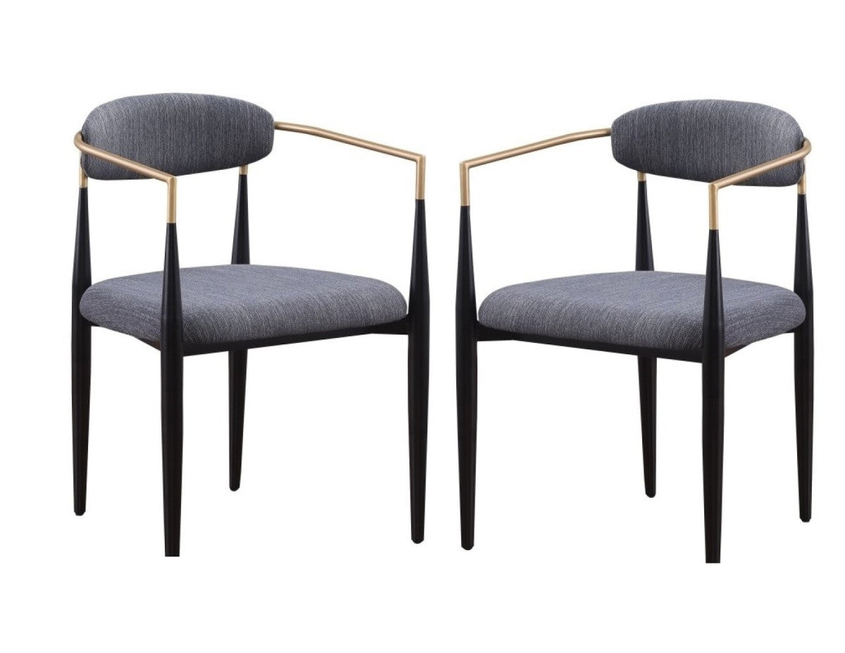 Mykos Dining Chair - Black/Grey - Set of Two