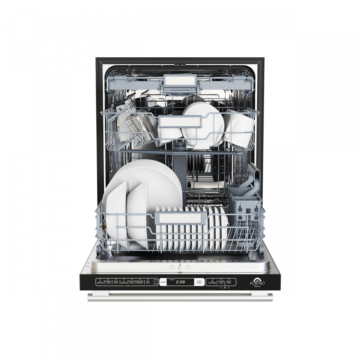 Forno Premium Stainless Steel Kitchen Package with Gas Range, Bottom Freezer Refrigerator and Dishwasher - FBDL-012-01CAUS