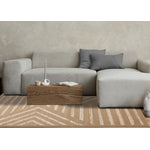 Functional Contemporary Lines Area Rug - Brown Cream - 8' X 11'