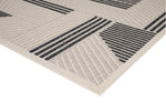 Assia Modern Outdoor Rug - 4' x 6' - Grey/Black