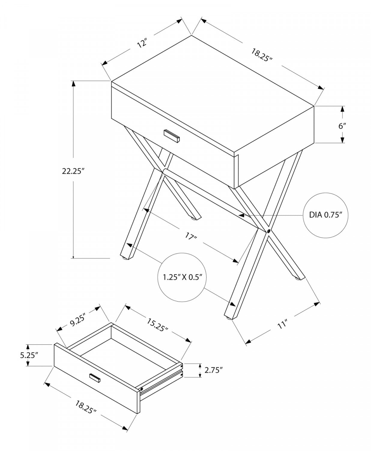 Vell Side Table - Taupe