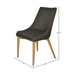 Vellaro Side Chair - Dark Grey/Natural - Set of Two