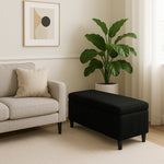 Kofi Storage Ottoman - Black