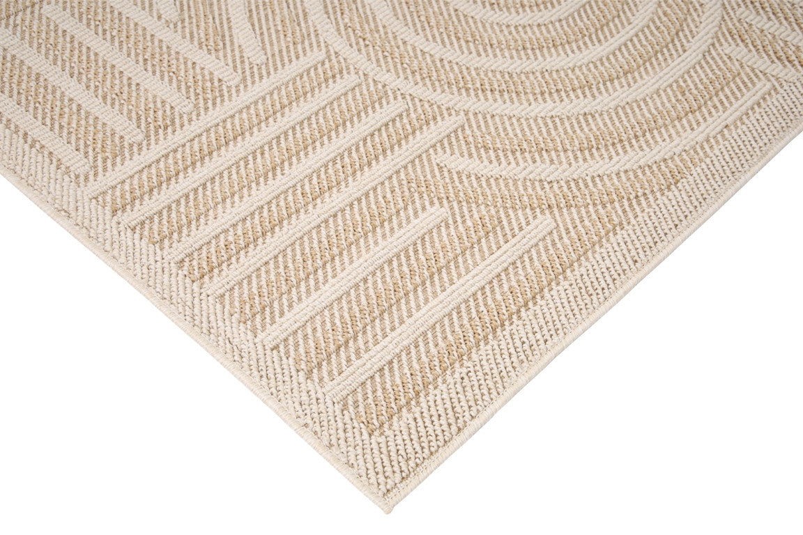 Assia Curves Outdoor Rug - 5' x 7' - Beige