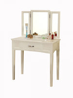 Campbell Vanity Table Set - White