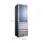 Forno Azienda 24" Stainless Steel 108 Bottle Dual Zone Wine Cooler with Two Refrigerated Drawers - FWCDR6628-24S