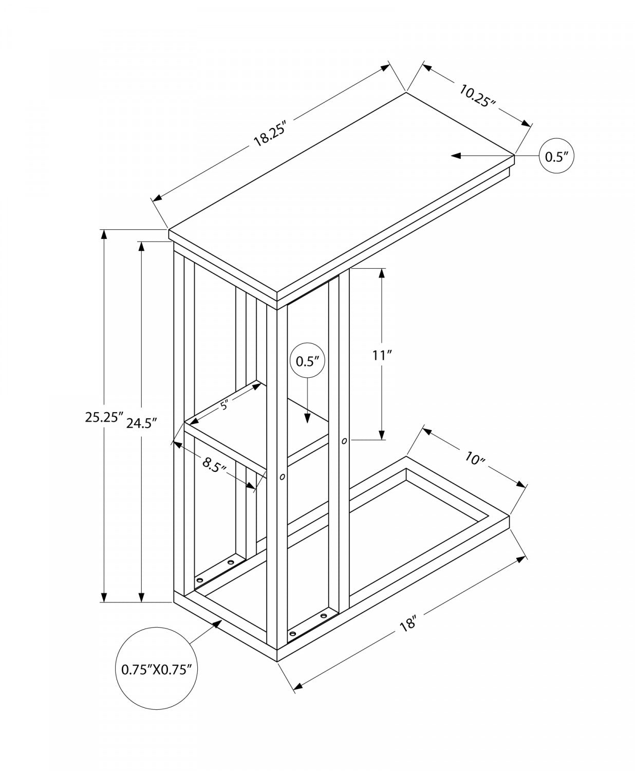 Breck Side Table - Natural