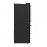 Forno Moena 36" 19.2 Cu.Ft. Black Counter-Depth French Door Refrigerator with Ice Maker - FFRBI1820-36BLK