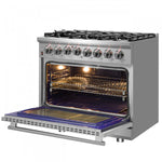 Forno Massimo 36" Stainless Steel Dual Fuel Range with True Convection and Air Fry (5.36 Cu. Ft.) - FFSGS6125-36