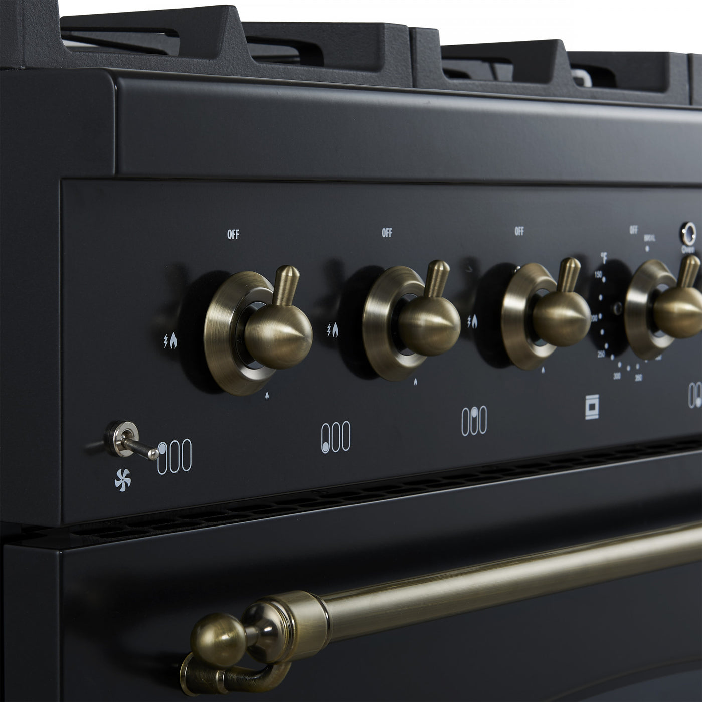 Forno Antico 36" Black Freestanding Gas Range (4.5 Cu. Ft.) - FFSGS6219-36BLK
