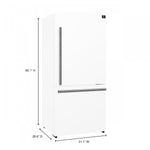 Forno Milano 31" White Bottom Freezer Refrigerator with Right Swing Door (17.2 Cu. Ft.) - FFFFD1785-31WHT