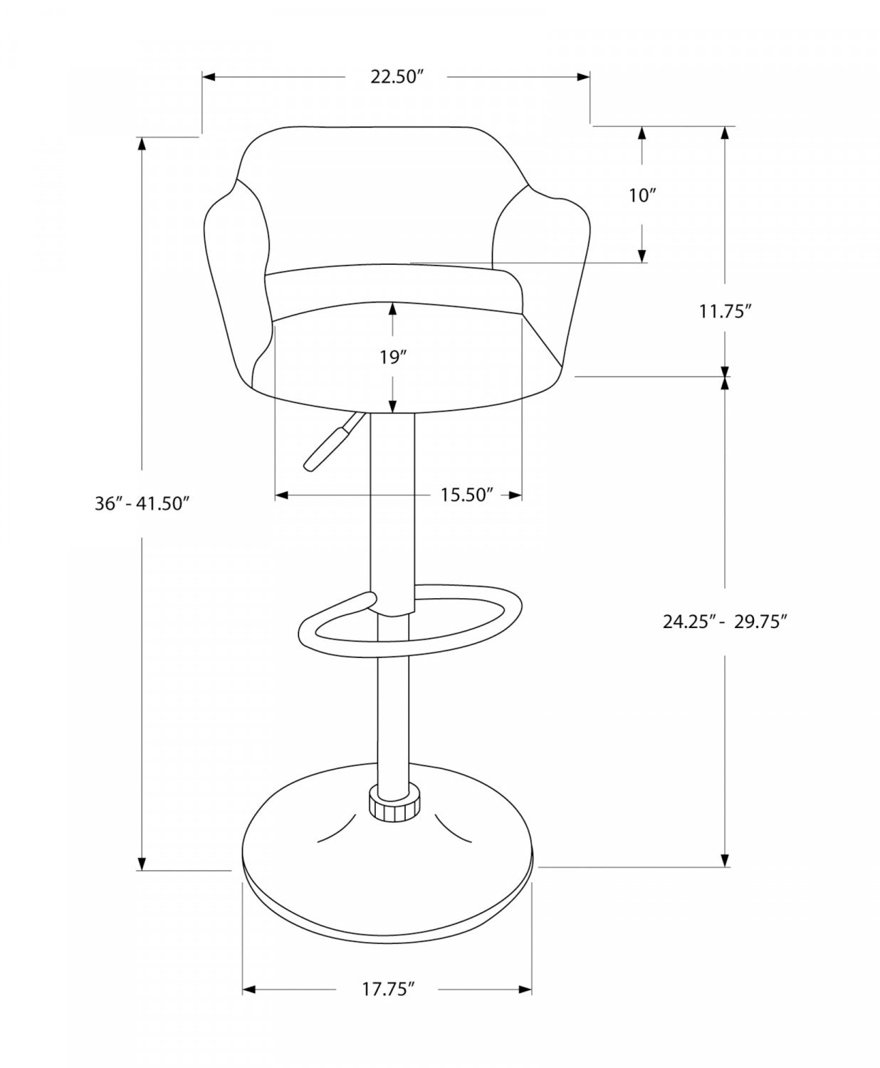 Stanley Bar Stool - White