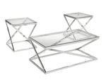 Seeley 3-Piece Coffee Table Set - Silver