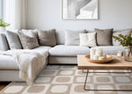 Logan Contemporary Modern Area Rug - 8' X 11' - Beige/Cream