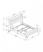 Eleanor Queen Bed - Grey