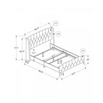 Eleanor Queen Bed - Grey