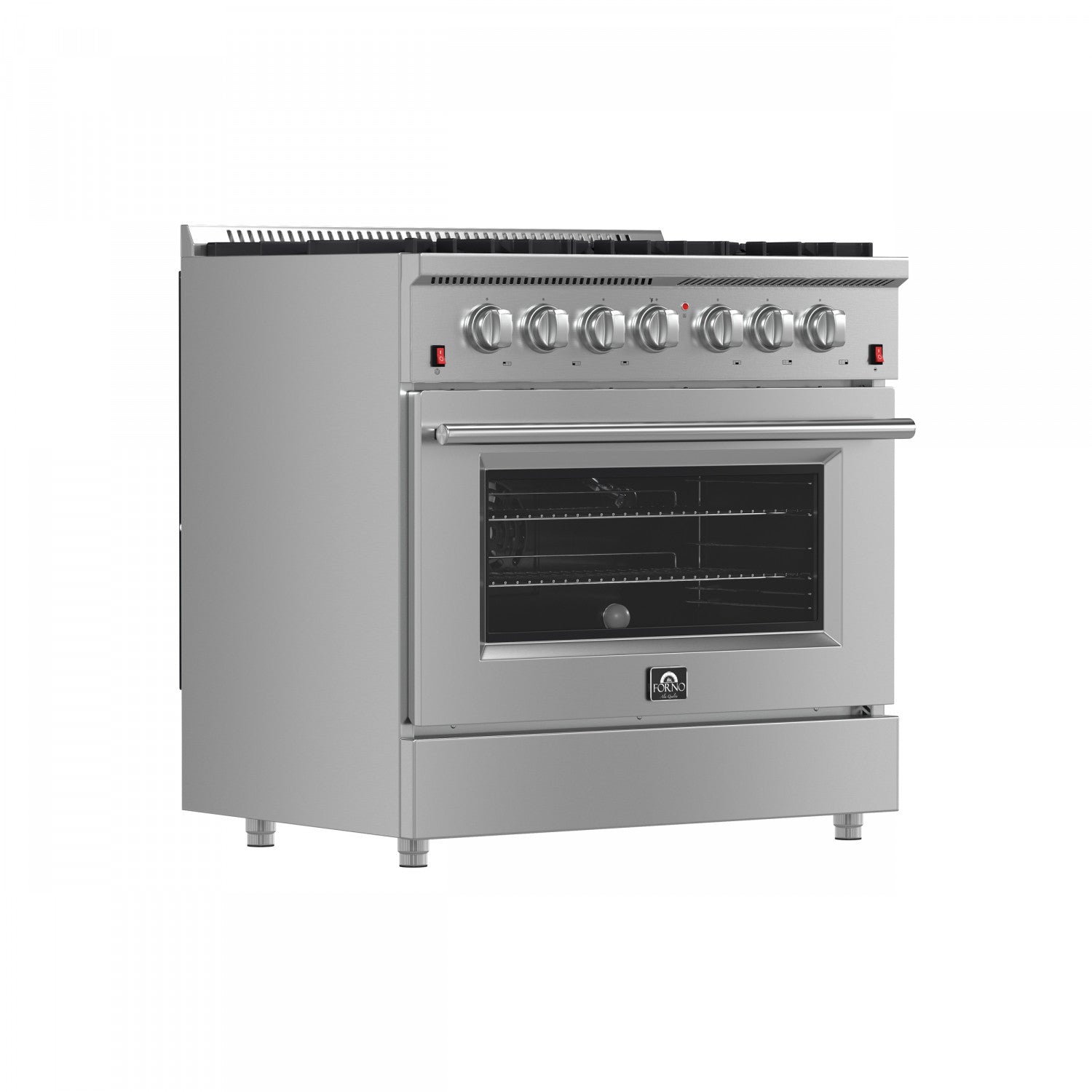 Forno Galiano 36" Stainless Steel Freestanding Gas Range (5.36 Cu. Ft.) - FFSGS6244-36
