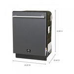 Forno Romano Black Built-in Top Control Dishwasher (52 dBa) - FDWBI8035-24BLK