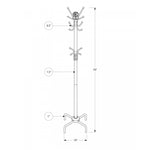 Elko Coat Rack - Red