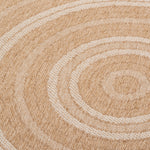 Avanos Circles Indoor/Outdoor Rug - 6ft Round - Beige/White