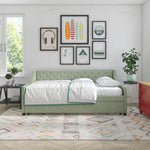 Novogratz Her Majesty Twin Daybed and Trundle - Light Jade