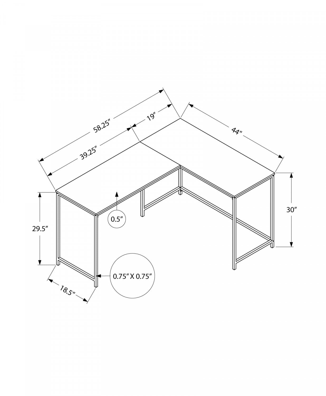 Oryn Desk - Grey