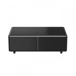 Forno Tavolo Smart Coffee Table With Dual Refrigerator Drawers - Black - FCTFR7006-51BLK