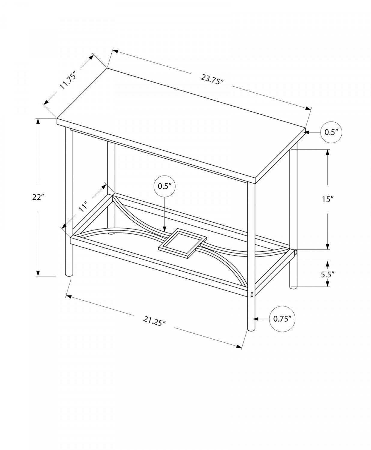 Prague Side Table - Taupe