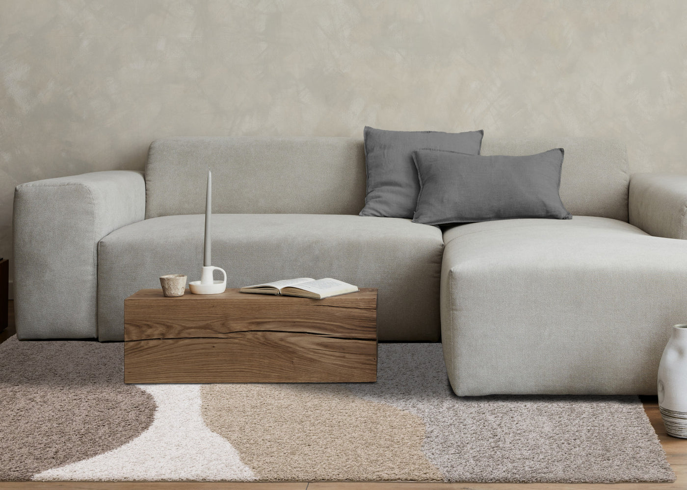 Misha Soft Modern Area Rug - Grey Taupe - 5' X 8'
