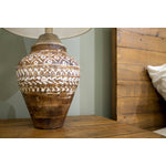 Silvane Antique Lamp - White/Dark Brown