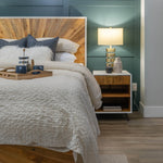 Lorne Night Table - White/Natural