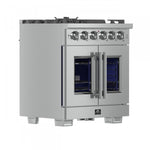 Forno Capriasca 30" Stainless Steel French Door Freestanding Gas Range with Air Fry (4.32 Cu. Ft.) - FFSGS6460-30
