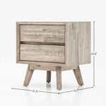 Abenra 2 Drawer Night Table - Light Driftwood
