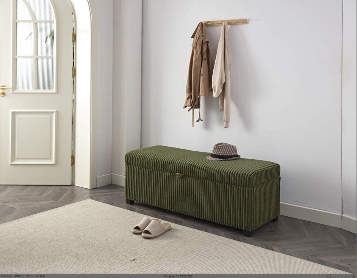 Kofi Storage Ottoman - Green