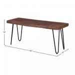 Eberlinn Live Edge Bench - Matte Brown