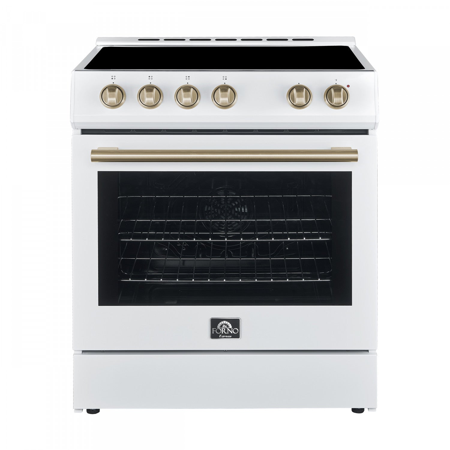 Forno Premium White Kitchen Package with Range, Bottom Freezer Refrigerator and Range Hood - FBDL-001-03CA