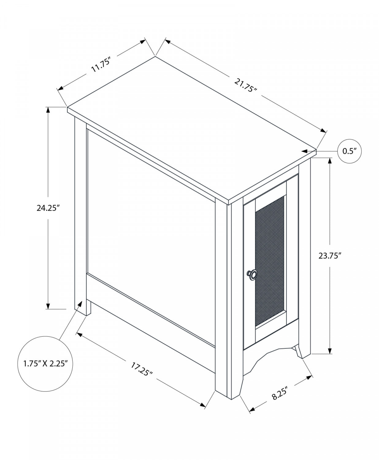 Velo Side Table - White