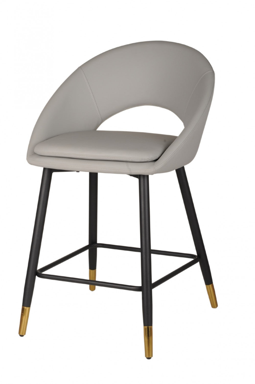 Mila Counter Stool - Grey/Black - Set of Two