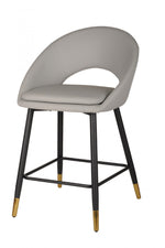 Mila Counter Stool - Grey/Black - Set of Two