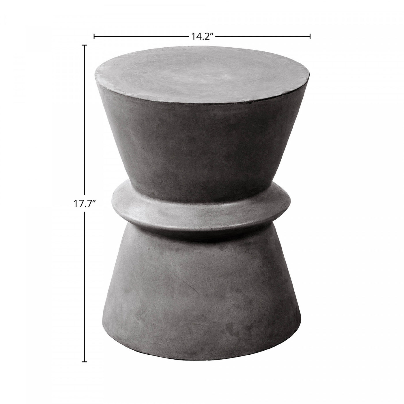 Gavrin Hourglass Side Table - Dark Grey