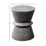 Gavrin Hourglass Side Table - Dark Grey