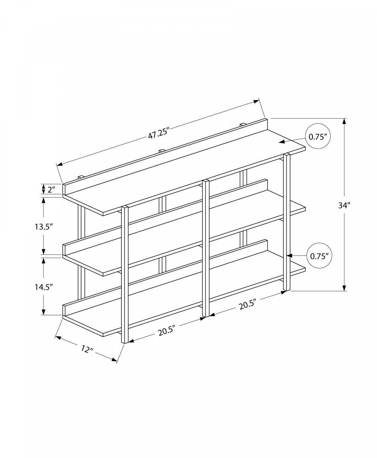 Orla Sofa Table - Natural