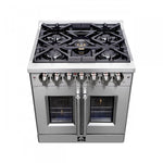 Forno Massimo Stainless Steel French Door Dual Fuel Range with True Convection (4.32 Cu. Ft.) - FFSGS6325-30