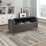Elayne Ottoman Bench - Dark Grey