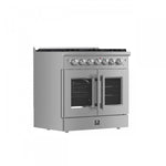 Forno Galiano 36" Stainless Steel French Door Freestanding Gas Range (5.36 Cu. Ft.) - FFSGS6444-36