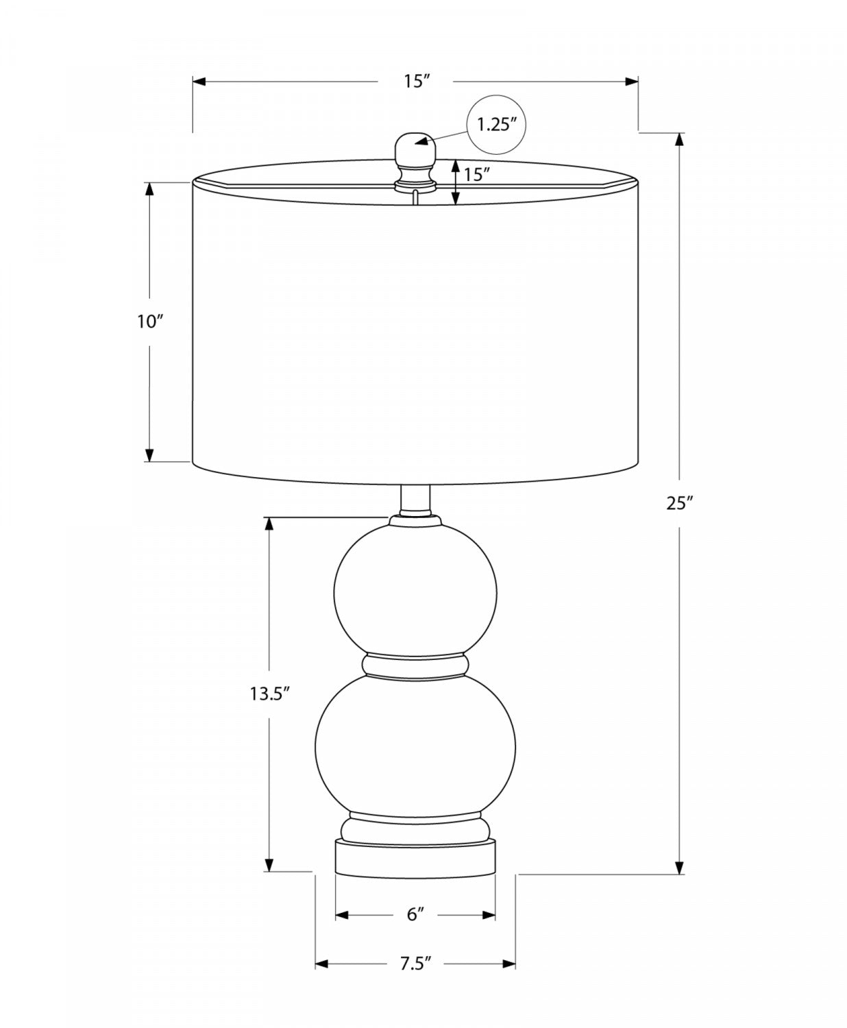 Monroe Table Lamp - Blue