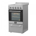 Forno Galiano 36" Stainless Steel French Door Electric Range with True Convection and Air Fry (5.36 Cu. Ft.) - FFSEL6917-36
